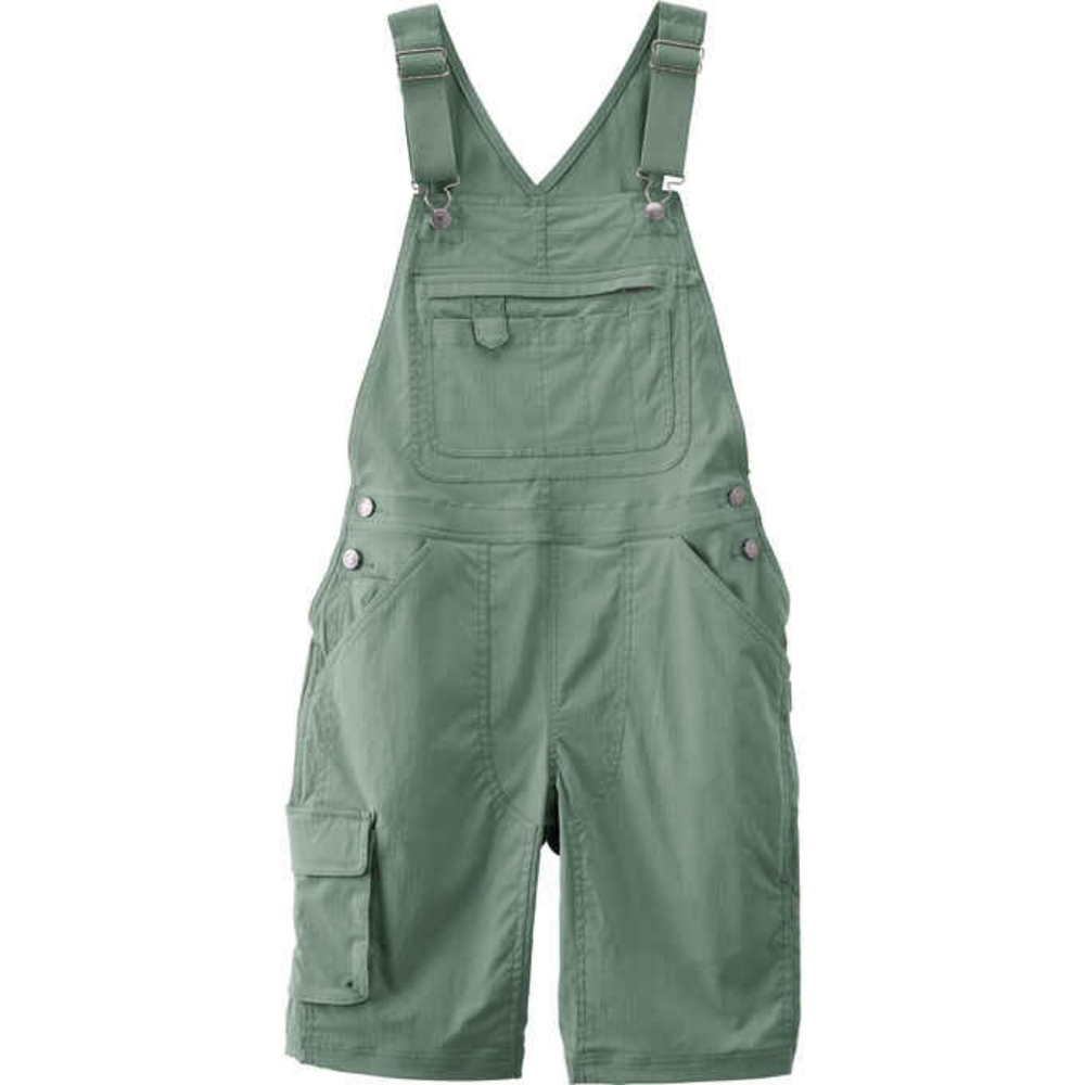 Women's Duluth Trading Co. Heirloom Gardening Short Overalls- Coal, Medium